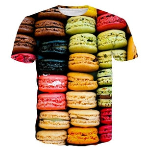 Tshirt Donuts / Plein de donuts / tshirt blanc