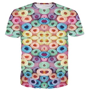 Tshirt Donuts / Plein de donuts / tshirt blanc