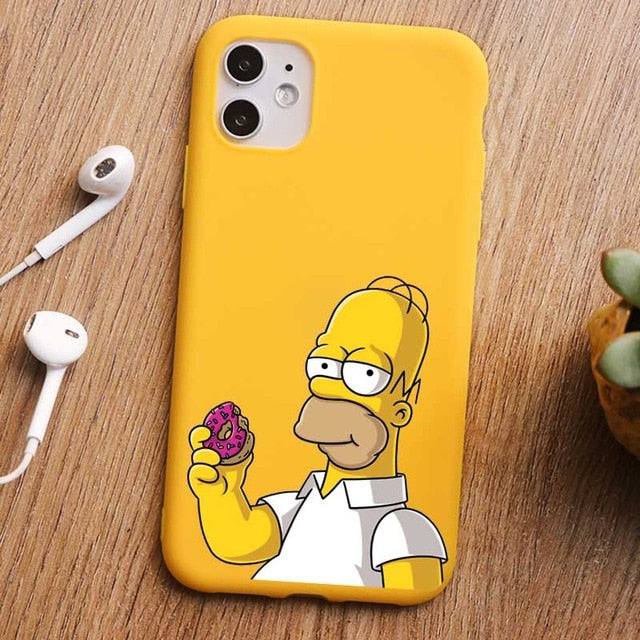 Coque smartphone Donuts Simpson - iPhone 11 PRO MAX 7 6s 8 plus XR XS MAX