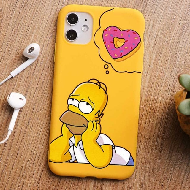 Coque smartphone Donuts Simpson - iPhone 11 PRO MAX 7 6s 8 plus XR XS MAX