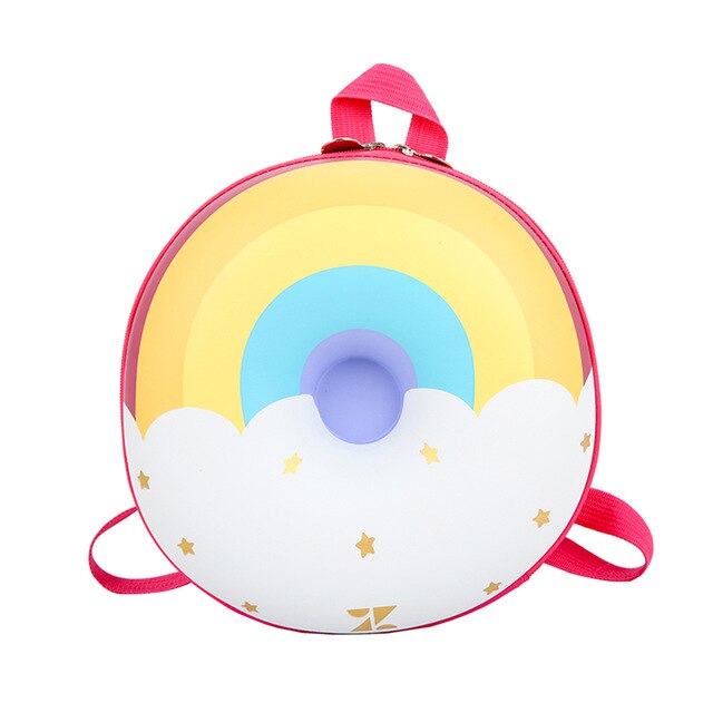 Joli sac à dos arc-en-ciel Donut Sac d'école pour enfants