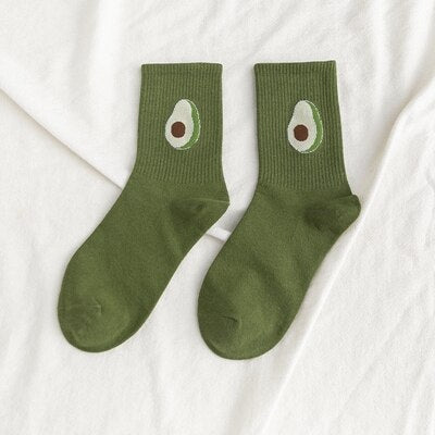 Chaussettes donuts pour femmes + Fruits / Banane / Avocat / Citron / Oeuf / Cookie / Beignet