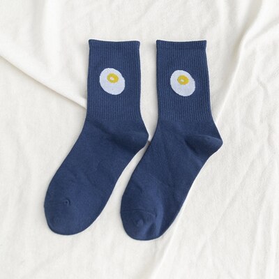Chaussettes donuts pour femmes + Fruits / Banane / Avocat / Citron / Oeuf / Cookie / Beignet
