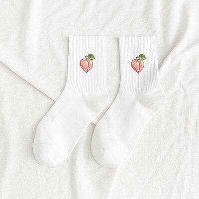 Chaussettes donuts pour femmes + Fruits / Banane / Avocat / Citron / Oeuf / Cookie / Beignet