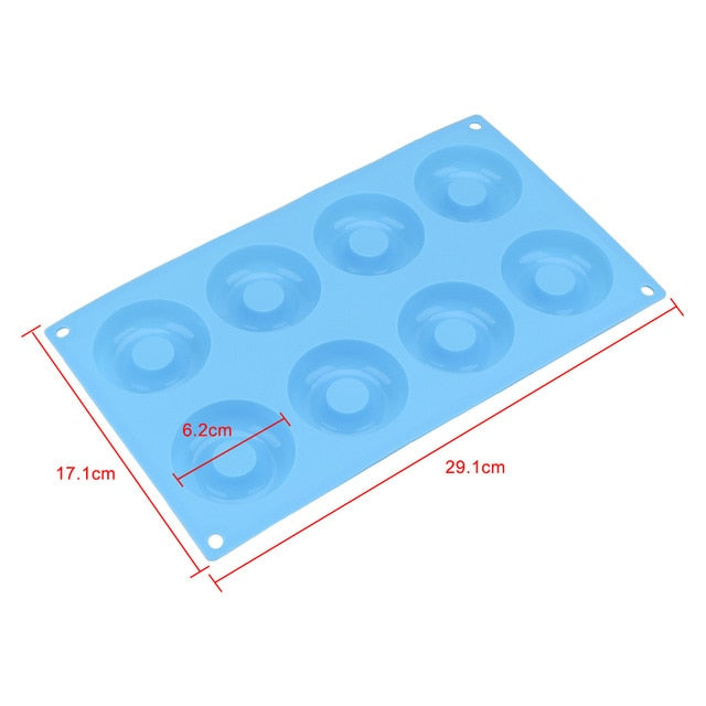 Moule à donuts en silicone antiadhésif / Appareil à beignets x 18 vert