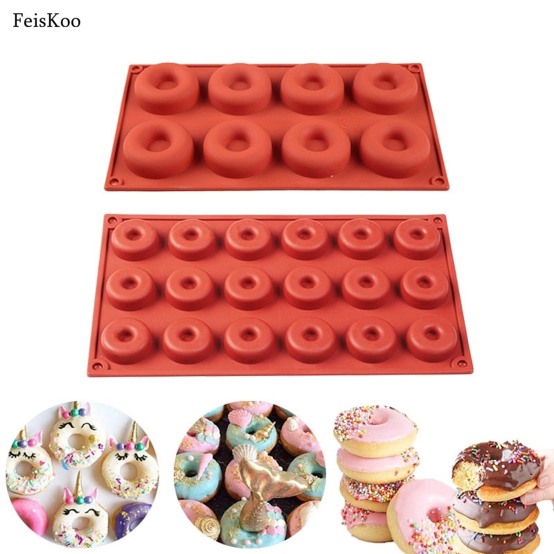 Moule à donuts en silicone antiadhésif / Appareil à beignets x 12 + x1 –  Machine a donuts