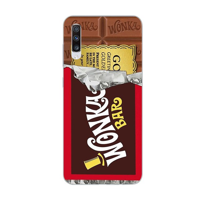 Coque smartphone donuts/chocolat/pizza pour Samsung Galaxy A51 S20 A71 A50 A70 A80 A90 A40 A30 A20 A60 A10 A20e