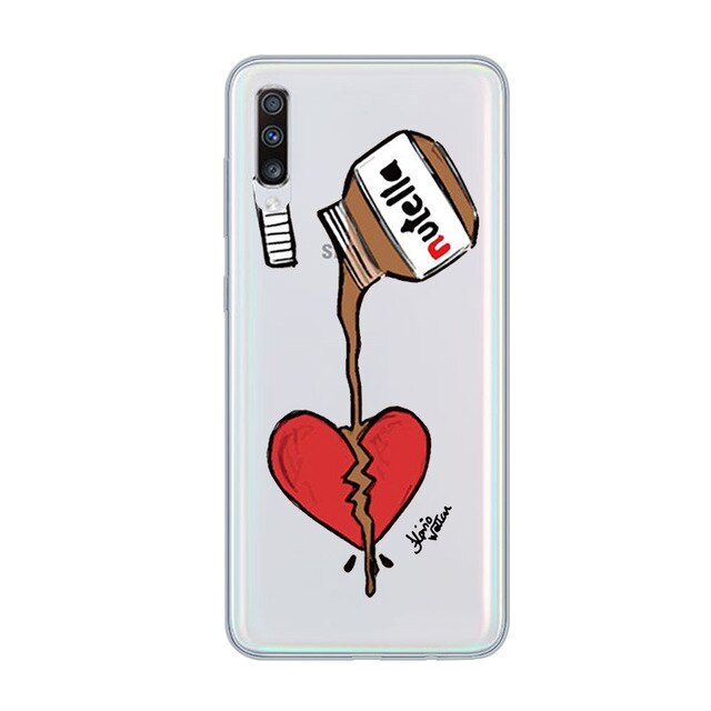 Coque smartphone donuts/chocolat/pizza pour Samsung Galaxy A51 S20 A71 A50 A70 A80 A90 A40 A30 A20 A60 A10 A20e