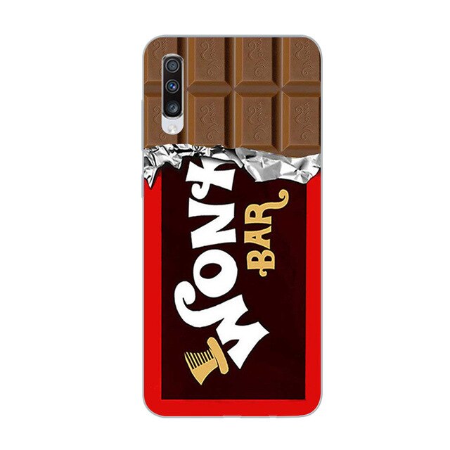 Coque smartphone donuts/chocolat/pizza pour Samsung Galaxy A51 S20 A71 A50 A70 A80 A90 A40 A30 A20 A60 A10 A20e