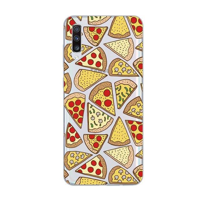 Coque smartphone donuts/chocolat/pizza pour Samsung Galaxy A51 S20 A71 A50 A70 A80 A90 A40 A30 A20 A60 A10 A20e