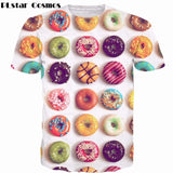Tshirt Donuts / Plein de donuts / tshirt blanc