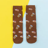Chaussettes donuts pour femmes + Fruits / Banane / Avocat / Citron / Oeuf / Cookie / Beignet