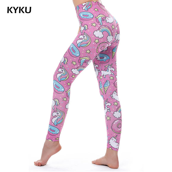 Legging femme donuts licorne rose / pantalon pyjama femme