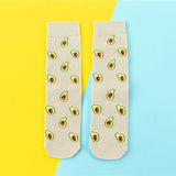 Chaussettes donuts Femmes Dessin : Fruit / Banane / Avocat / Citron / Oeuf  / Cookie