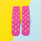 Chaussettes donuts Femmes Dessin : Fruit / Banane / Avocat / Citron / Oeuf  / Cookie