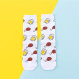 Chaussettes donuts Femmes Dessin : Fruit / Banane / Avocat / Citron / Oeuf  / Cookie