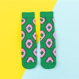 Chaussettes donuts Femmes Dessin : Fruit / Banane / Avocat / Citron / Oeuf  / Cookie