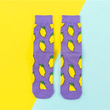Chaussettes donuts Femmes Dessin : Fruit / Banane / Avocat / Citron / Oeuf  / Cookie