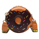 Sac à bandoulière en forme de beignet/donuts Sacs mignons en cuir croisés