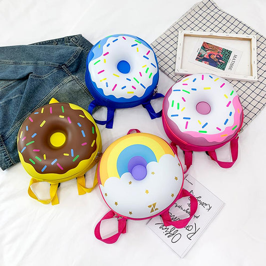 Joli sac à dos arc-en-ciel Donut Sac d'école pour enfants