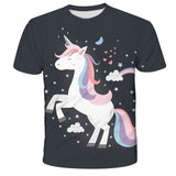 3D Girls Unicorn T-shirt Kids Clothes Donut Unicorn T-shirts for Kids Summer Kids Tops Suit Birthday Gift for Children Clothing