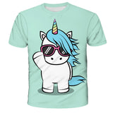 3D Girls Unicorn T-shirt Kids Clothes Donut Unicorn T-shirts for Kids Summer Kids Tops Suit Birthday Gift for Children Clothing