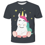 3D Girls Unicorn T-shirt Kids Clothes Donut Unicorn T-shirts for Kids Summer Kids Tops Suit Birthday Gift for Children Clothing