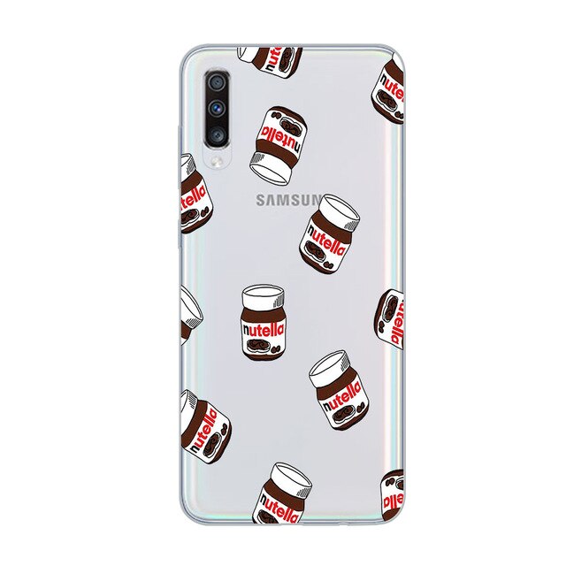 Coque smartphone donuts/chocolat/pizza pour Samsung Galaxy A51 S20 A71 A50 A70 A80 A90 A40 A30 A20 A60 A10 A20e